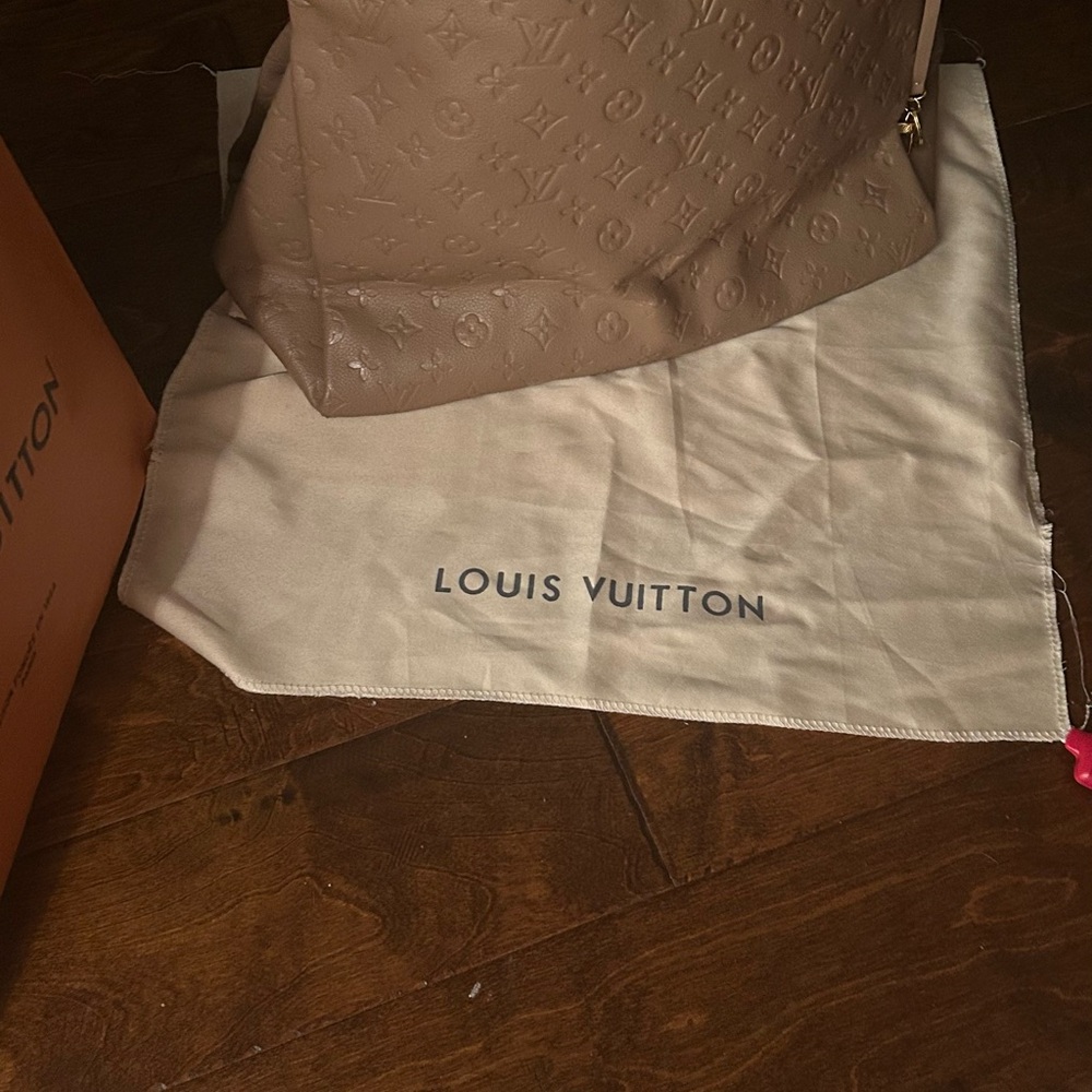 Louis Vuitton Tan Embossed Tote